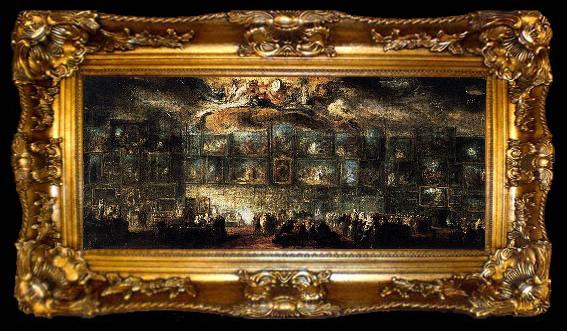framed  Gabriel Jacques de Saint-Aubin The Salon of 1779, ta009-2